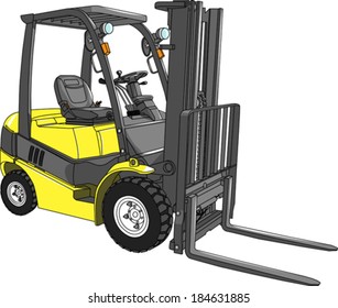 vector yellow loader isolated on white background