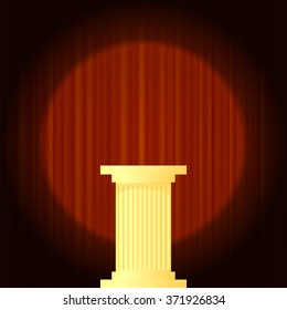 Vector Yellow Marble Greek Column