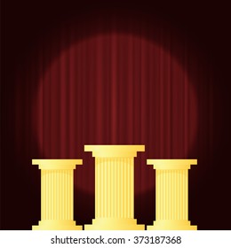 Vector Yellow Marble Greek Columns