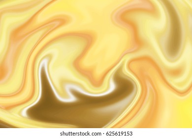 Vector Yellow Marble Ink Texture. Abstract Background