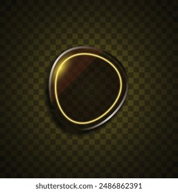 Vector of yellow neon banner design.