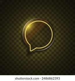 Vector of yellow neon banner design.