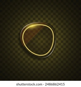 Vector of yellow neon banner design.