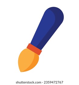Vector yellow paint on a paintbrush vector.