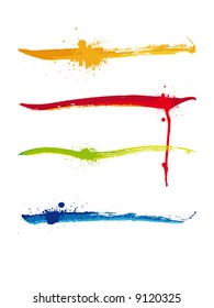 vector yellow paint trace cysts