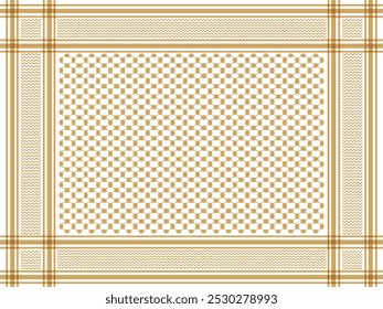 Vector yellow palestine keffiyeh vector template for print