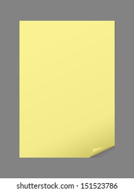 vector yellow paper - Separate layers for easy editing