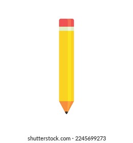 vector yellow pencil flat icons illustration