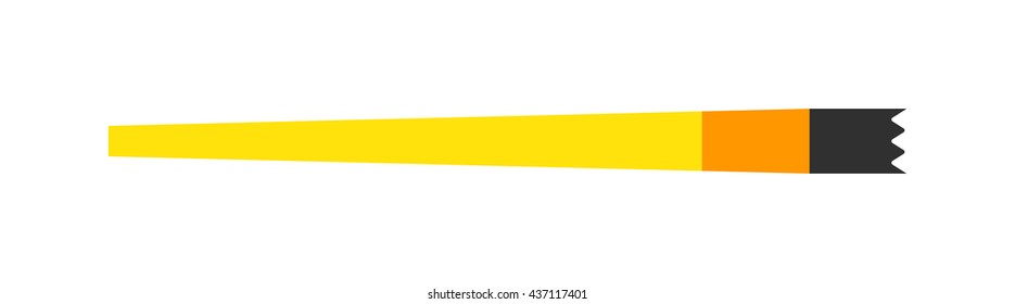 Vector yellow pencil illustration office supply design