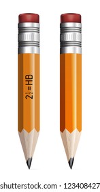 Vector yellow pencil on a white background