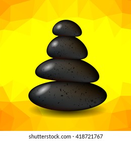 Vector Yellow Polygonal Spa Background