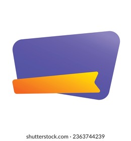 Vector yellow and purple blank banner.