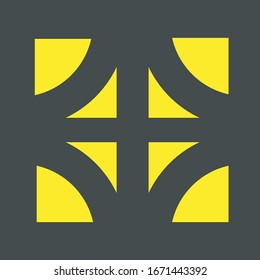 Vector Yellow Rectangle Icon Design.