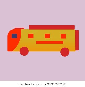 vector de transporte de bus amarillo y rojo