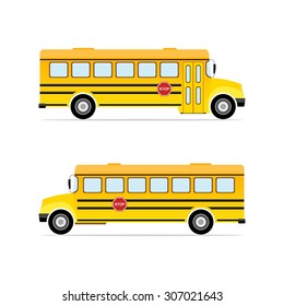 School Bus Side Point View Stock Vector (Royalty Free) 1162801663