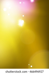 Vector yellow shiny blurred sky background. Explosion concept
