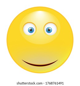 Vector yellow smile. Emotional face icons