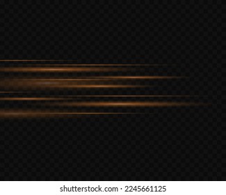 Vector yellow special effect. Luminous stripes on a transparent background. Beautiful glow of glow and spark. Vector background.	
