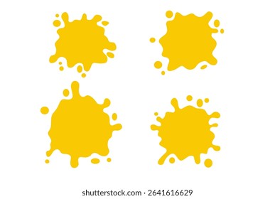 Vector yellow splash of honey illustrations set vector
