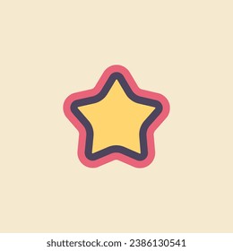 vector of yellow star icon symbol 