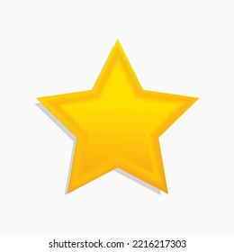 Vector yellow star on a white background