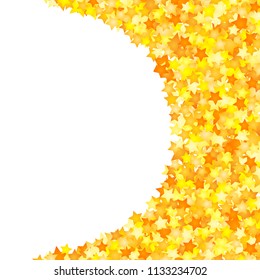 Vector yellow stars background element in flat style