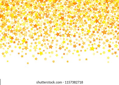 Vector yellow stars background element in flat style
