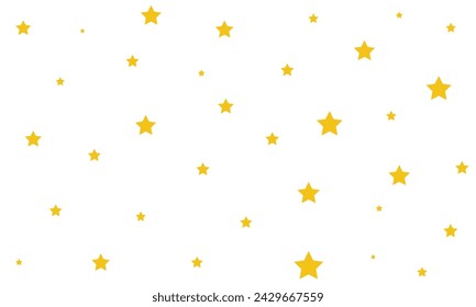 vector yellow stars pattern wrapping paper with white background