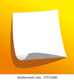No adhesivo amarillo vectorial