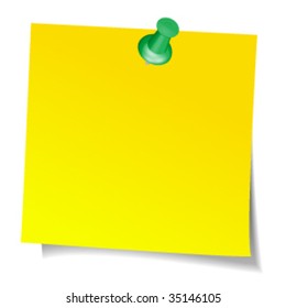 Vector yellow sticky note