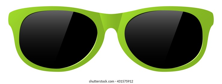 vector yellow sunglasses with the light shine protect before sun shining