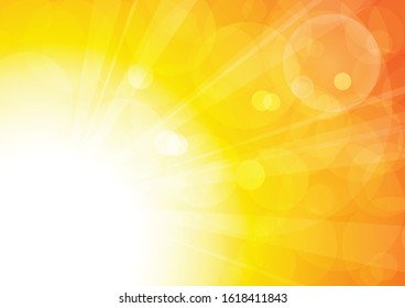 Vector : Yellow sunshine and lenflare background