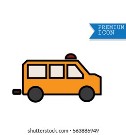 Vector - Yellow taxi car