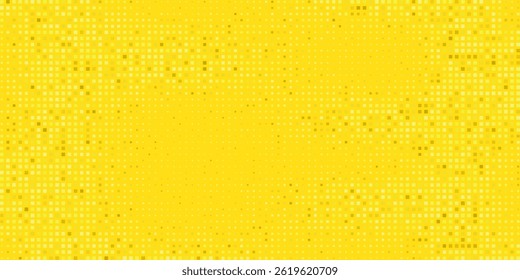 Vector Yellow Tech Finance Fintech Background. Abstract Pixel Pattern. Digital Business Technology or Science Research Presentation Backdrop.