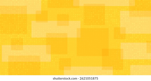 Fondo amarillo Vector de las tecnofinanzas de la tecnología. Patrón de píxeles Abstractas. Tecnología de negocios digitales o presentación de investigación de Ciencia.