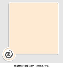 vector yellow text box with spiral