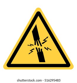 vector yellow triangle safety danger electricity