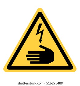 vector yellow triangle safety danger electricity