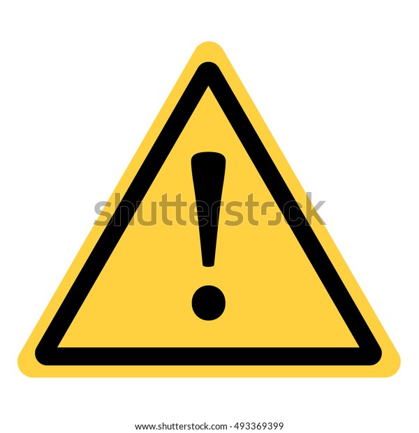 Vector Yellow Triangle Safety Exclamation Mark Stock Vector (Royalty ...