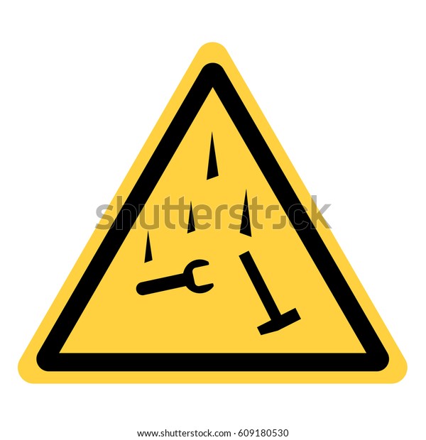 Vector Yellow Triangle Safety Sign Falling Stock Vector (Royalty Free ...