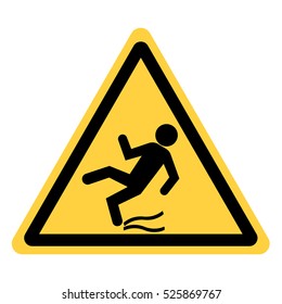 Tripping Hazard Warning Sign Vector Illustration Stock Vector (Royalty ...