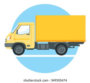 Vector yellow truck