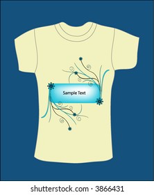 vector yellow t-shirt design