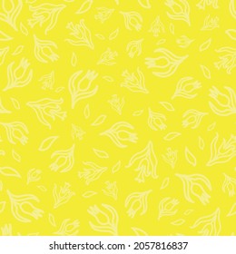 Vector Yellow Turkish Tulips Flowers background pattern