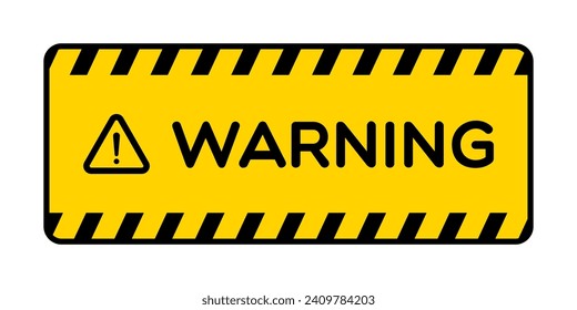 Vector Yellow Warning Sign Illustration