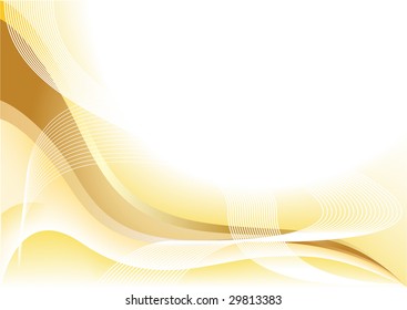 Vector yellow wave background; clip-art