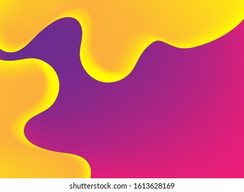 Vector yellow wavy wave abstract swoosh background. Wavy waves banner color line for web banner. 