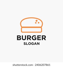 Vektorgelb-weißes Hamburger-Logo