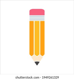 Vector Yellow Wooden Pencil With Eraser Back With a label for adding text.