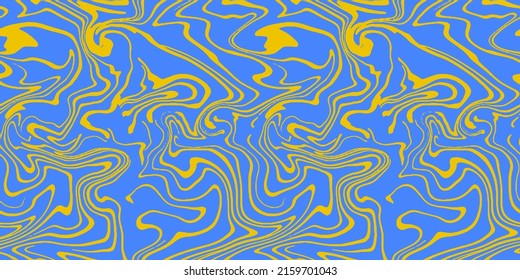 Vector de textura de mármol amarillo-azul sin costuras. Patrón abstracto.